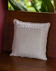 Sea shells crochet cushion cover, handmade coastal decor by Mango House